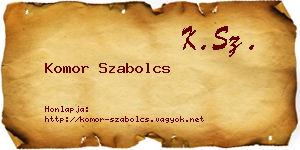 Komor Szabolcs névjegykártya